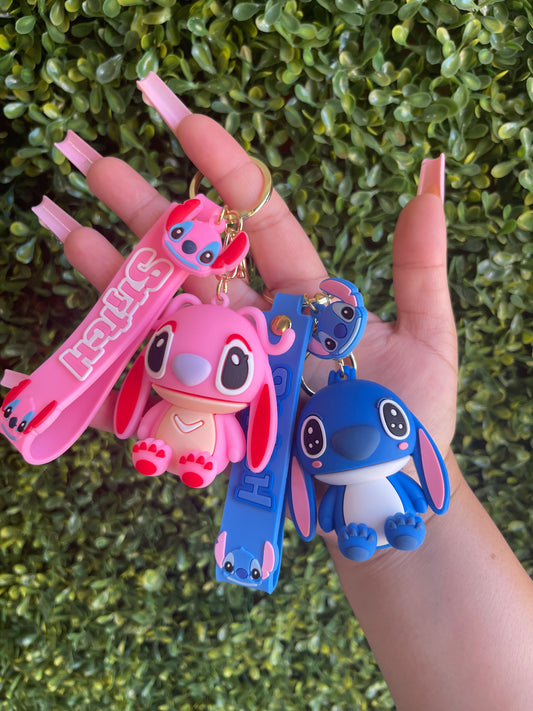 3D Pink Stitch keychain